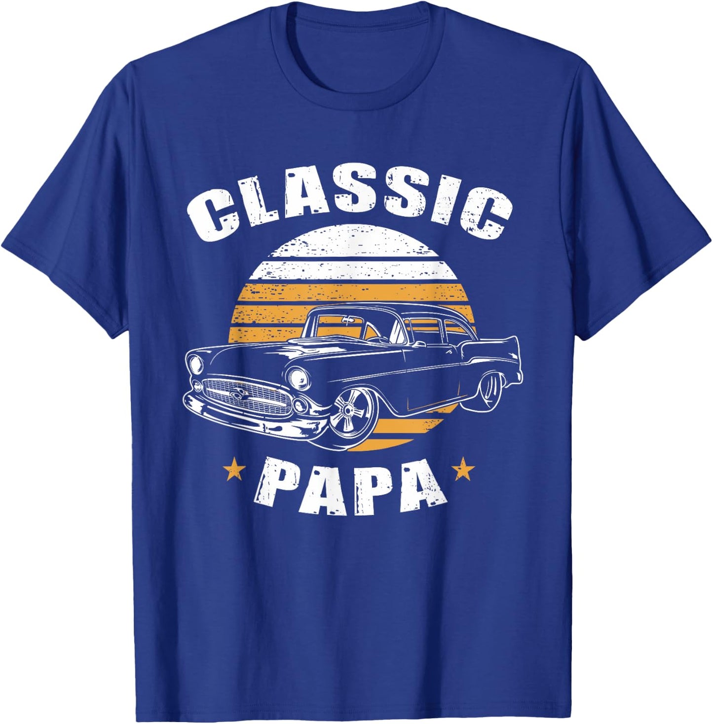 Papa Vintage Retro Classic Funny Car Lover Enthusiast T-Shirt - T-Shirt | Royal