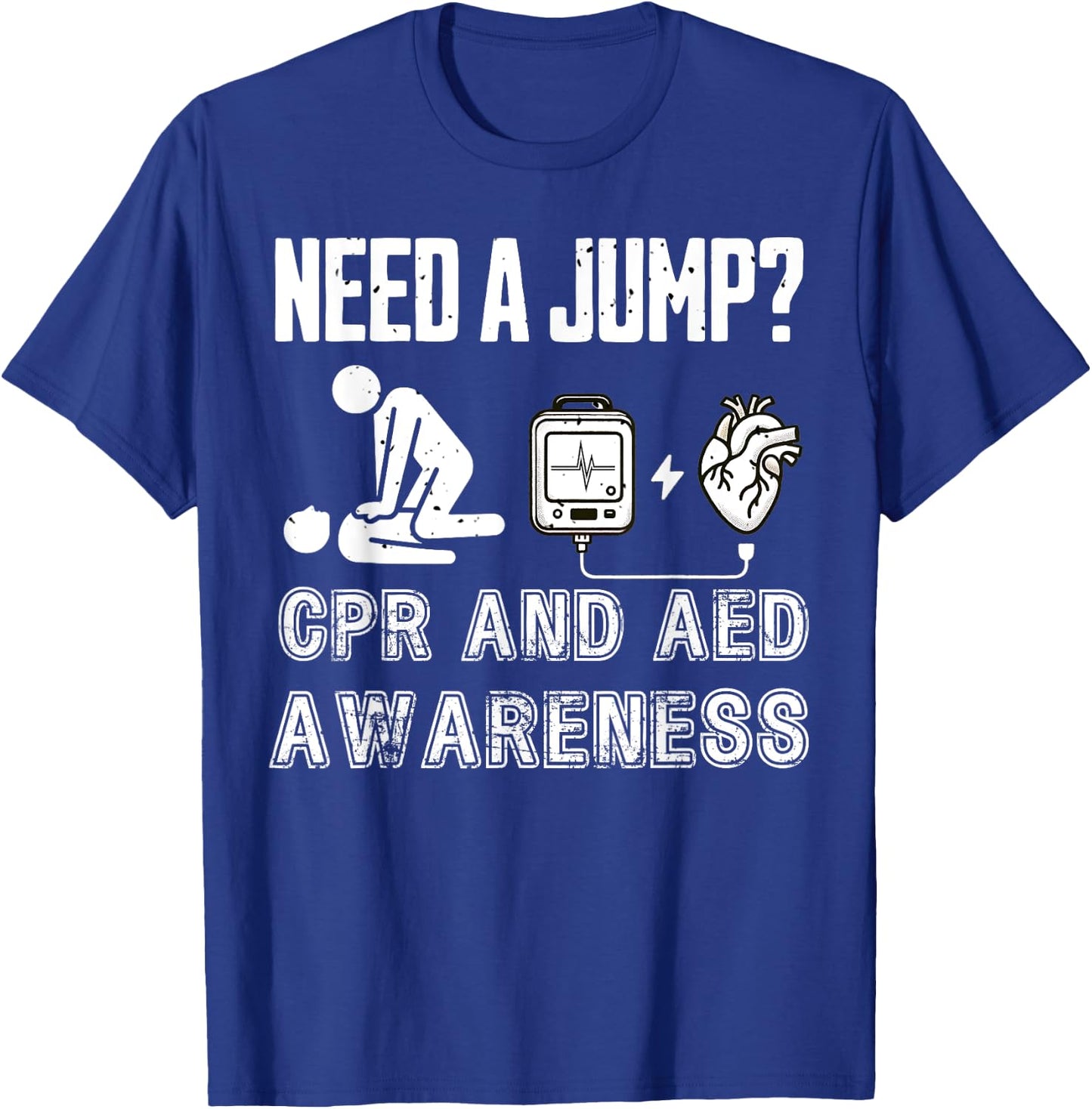 Funny National CPR and AED Awareness Week 2024 Men's Women's T-Shirt - T-Shirt | Royal