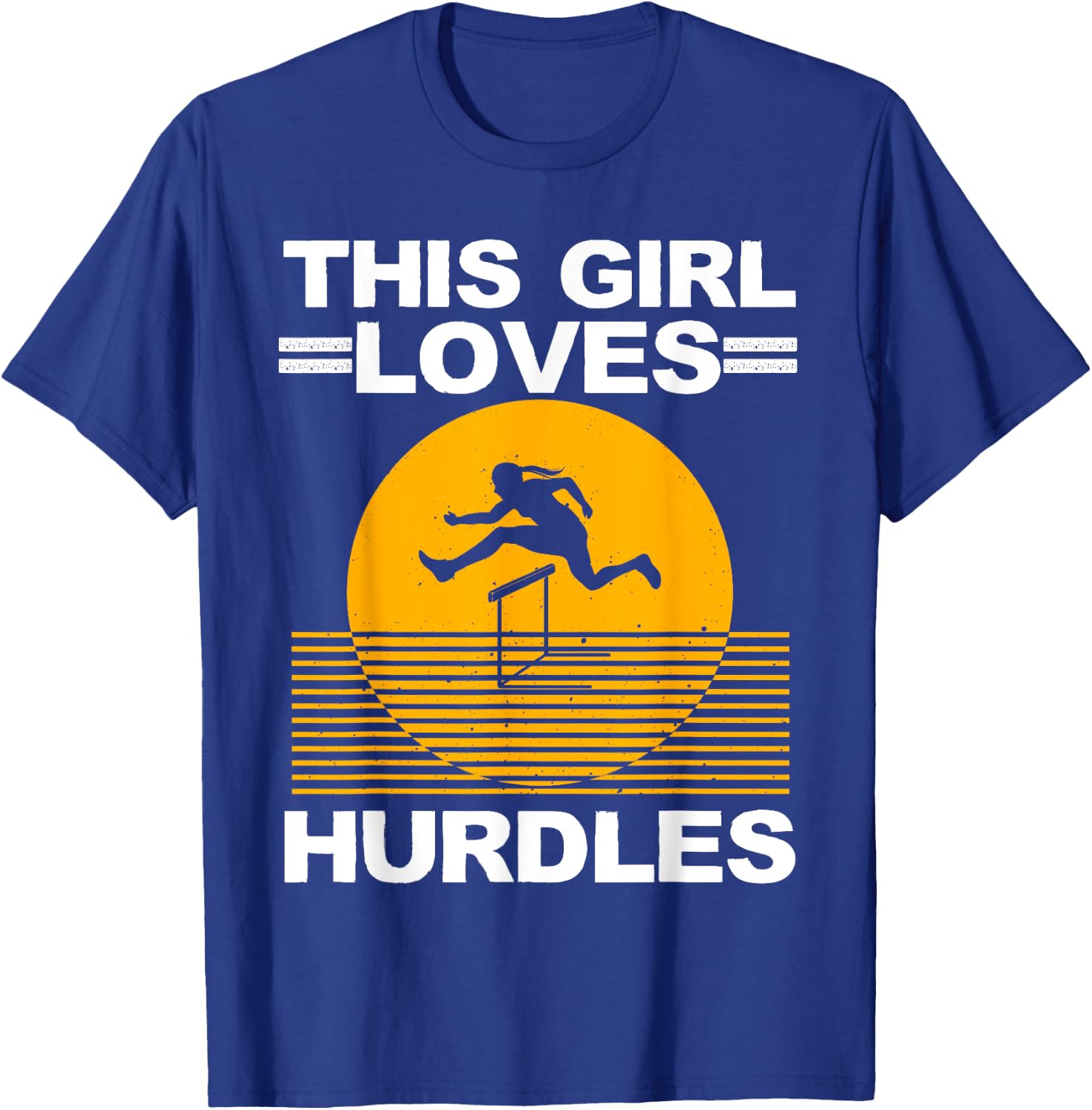 Cool Hurdle Design For Girls Women Hurdling Athletics Sport T-Shirt - T-Shirt | Royal
