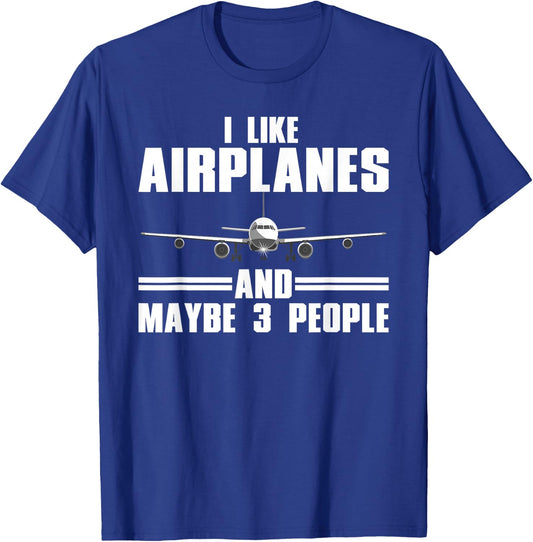 Funny Airplane Design Women Aviation Aviator Pilot Small T-Shirt - T-Shirt | Royal