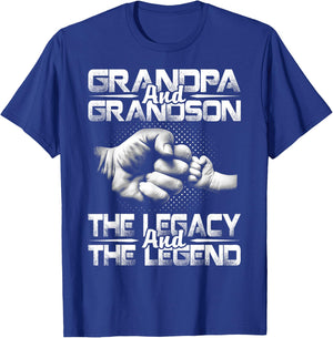 Grandpa And Grandson The Legend And The Legacy T-Shirt - T-Shirt | Royal