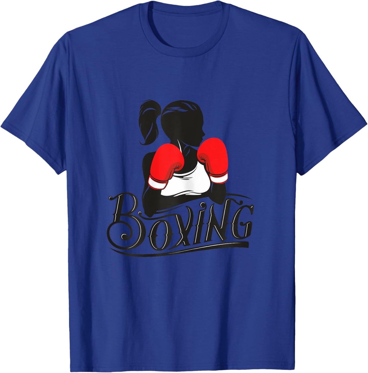 Female Cardio Boxing Apparel, Women's Boxing Fitness T-Shirt - T-Shirt | Royal