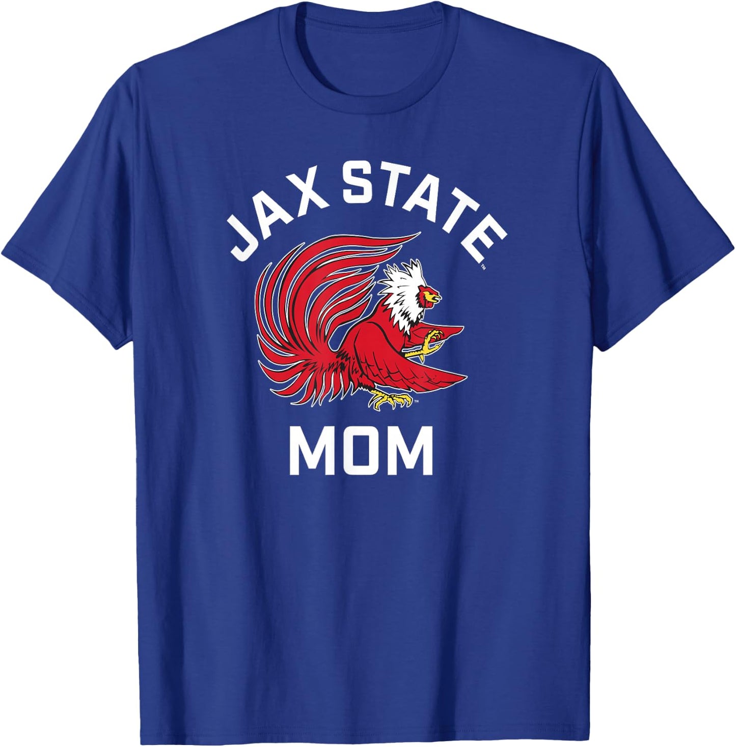 Jacksonville State University JSU Gamecocks Arched Mom T-Shirt - T-Shirt | Royal