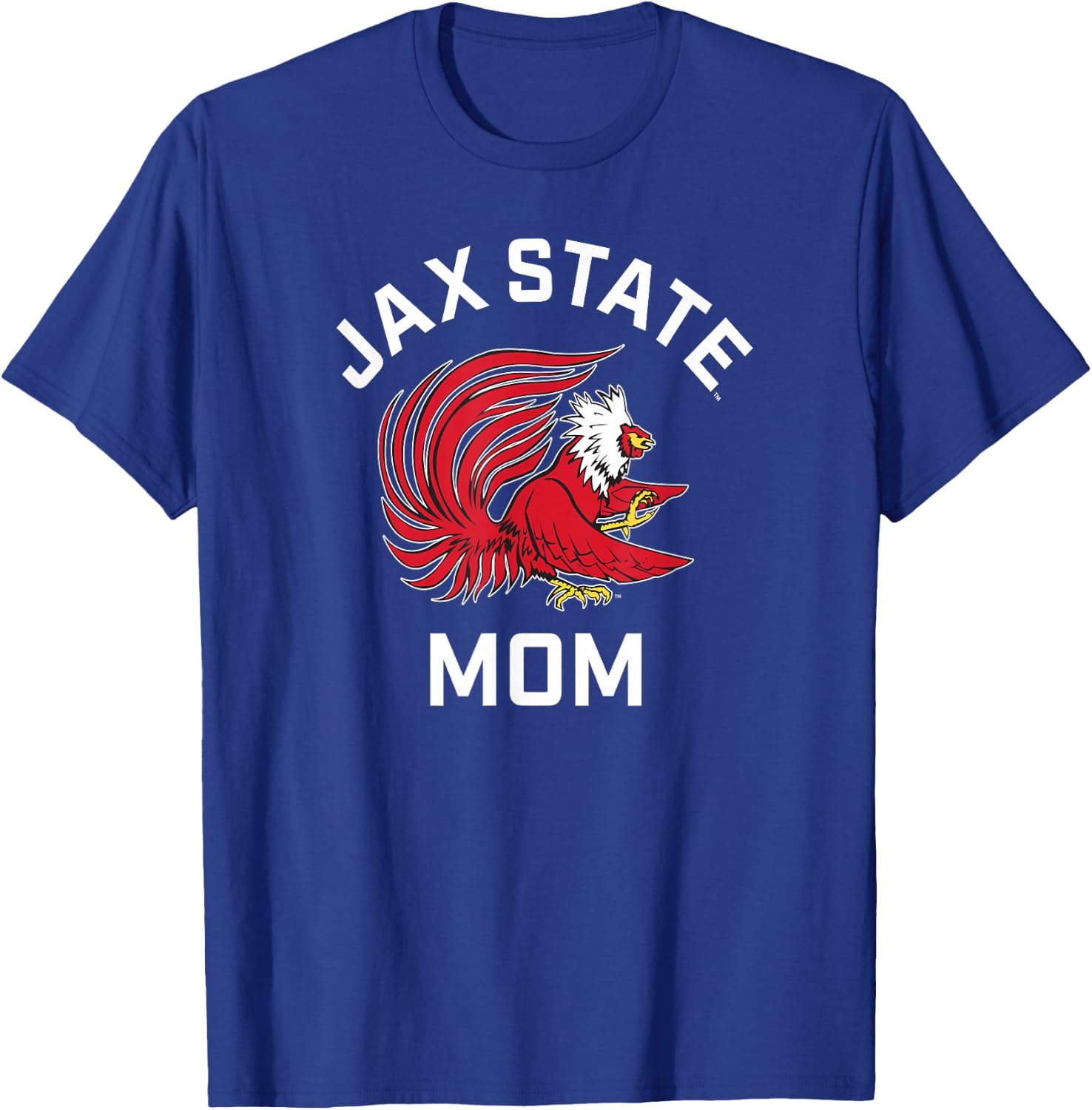 Jacksonville State University JSU Gamecocks Arched Mom T-Shirt - T-Shirt | Royal
