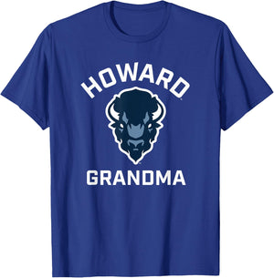 Howard University Bison Arched Grandma T-Shirt - T-Shirt | Royal