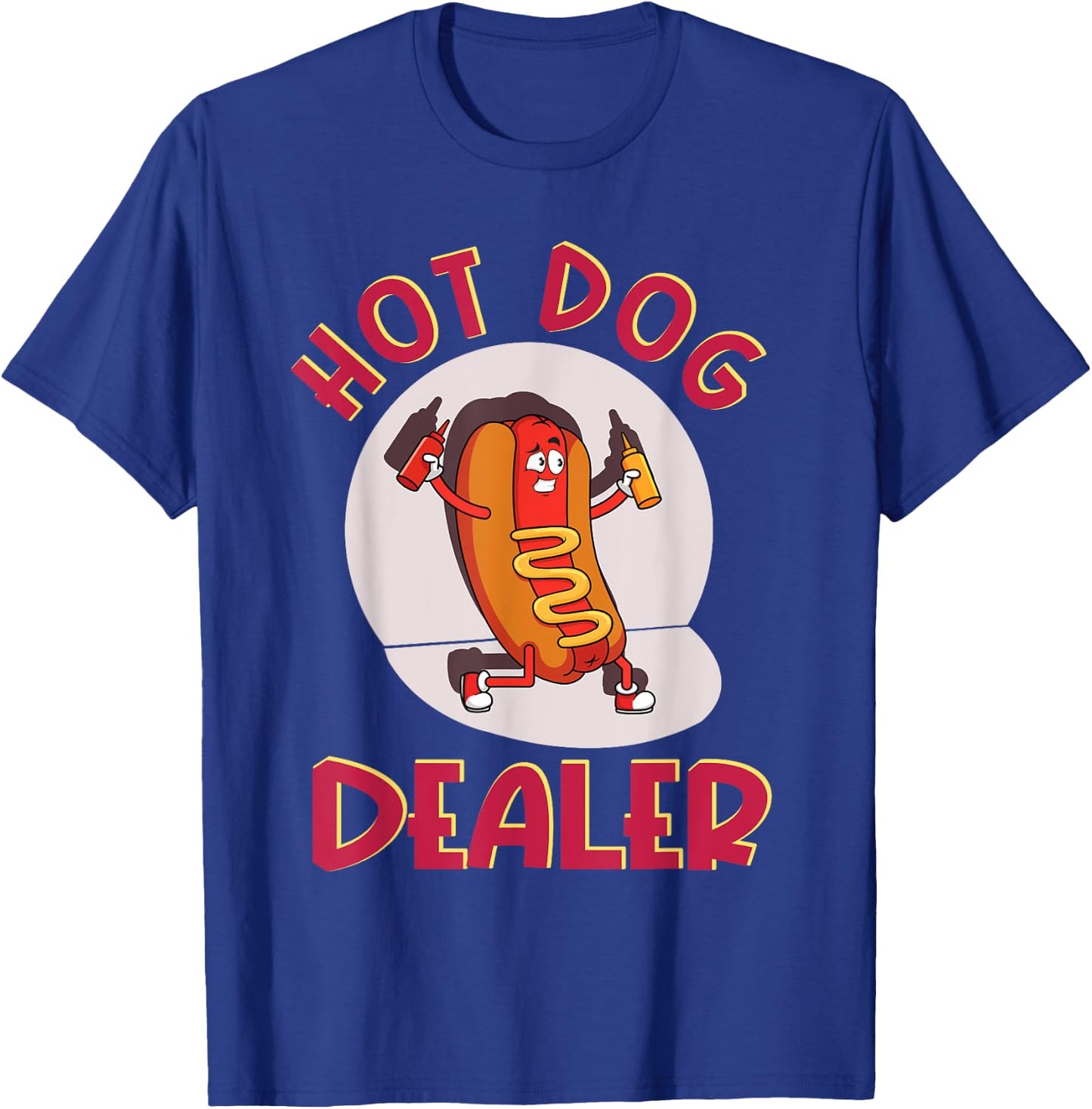 Hot Dog Outfit Eating Contest Glizzy Costume Hot Dog Dealer Men Women Kids T-Shirt - T-Shirt | Royal