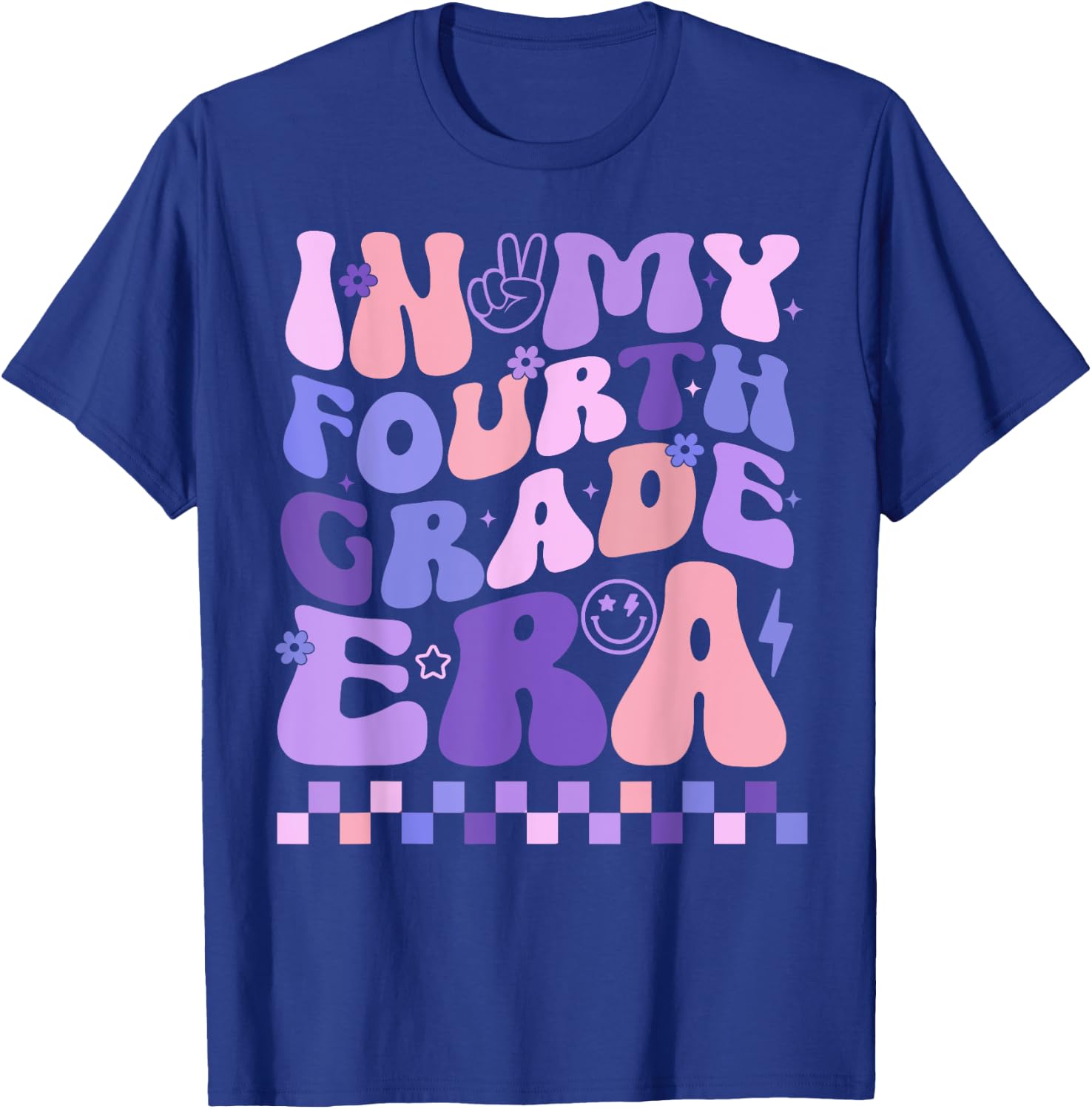 In My Fourth Grade Era 4th Grade Teacher Student Boy Girl T-Shirt - T-Shirt | Royal