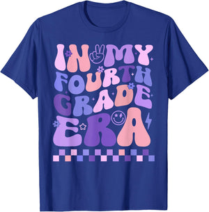 In My Fourth Grade Era 4th Grade Teacher Student Boy Girl T-Shirt - T-Shirt | Royal