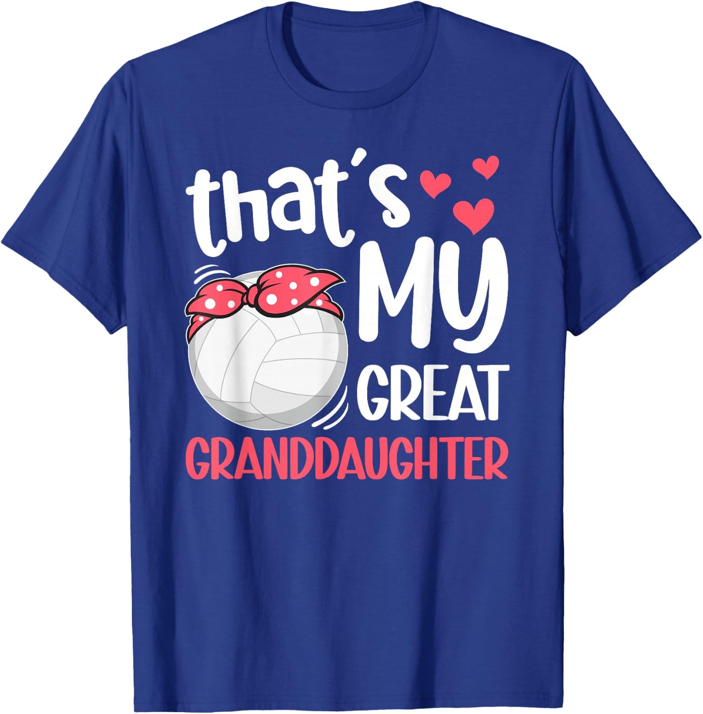 Proud Volleyball Great Grandma Of A Volleyball Player T-Shirt - T-Shirt | Royal