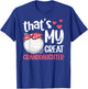 Proud Volleyball Great Grandma Of A Volleyball Player T-Shirt - T-Shirt | Royal