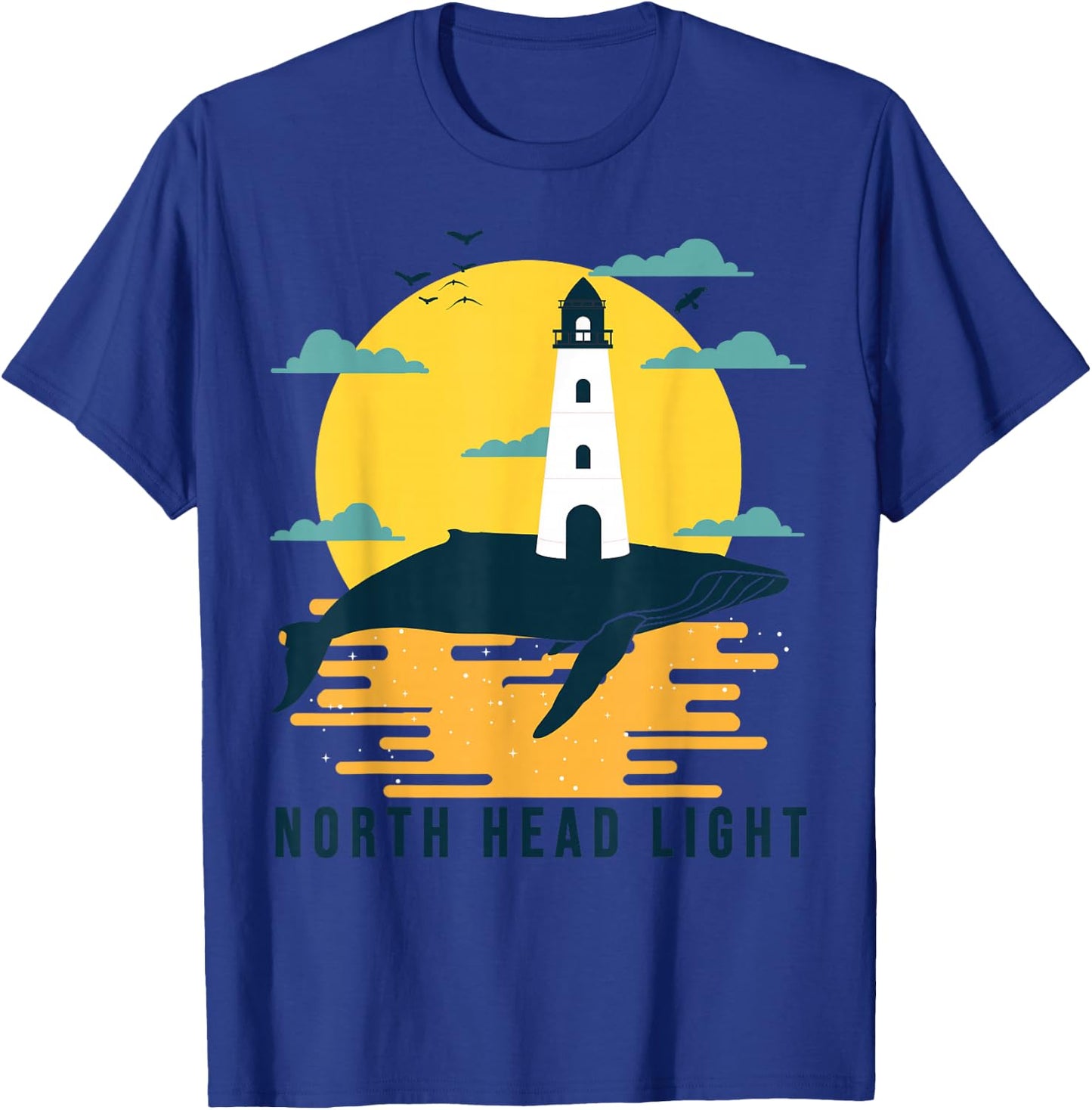 North Head Light Washington Lighthouse Cape Disappointment T-Shirt - T-Shirt | Royal