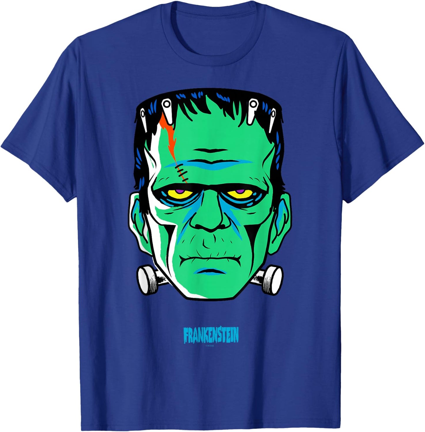 Universal Monsters Frankenstein retro big face T-Shirt - T-Shirt | Royal