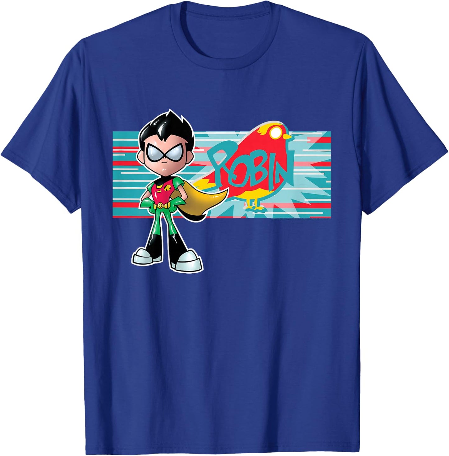 Kids DC Comics Teen Titans Go! Robin Character Panel T-Shirt - T-Shirt | Royal