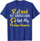 911 Dispatcher Thin Gold Yellow Line Retirement Retired 911 T-Shirt - T-Shirt | Royal