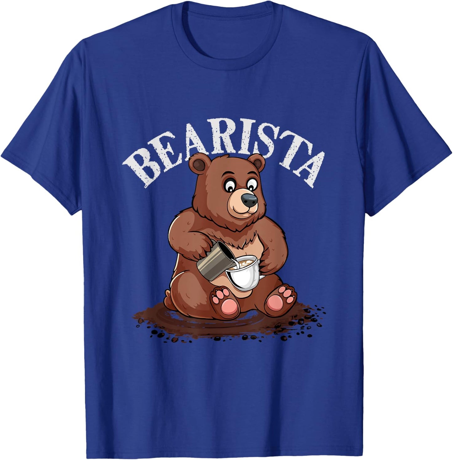 Cute Bear Bearista Coffee Lover Latte Art Barista T-Shirt - T-Shirt | Royal