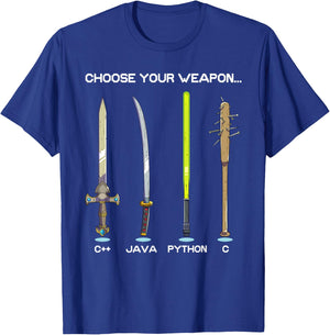 Computer Scientist Weapons Computer Programming T-Shirt - T-Shirt | Royal