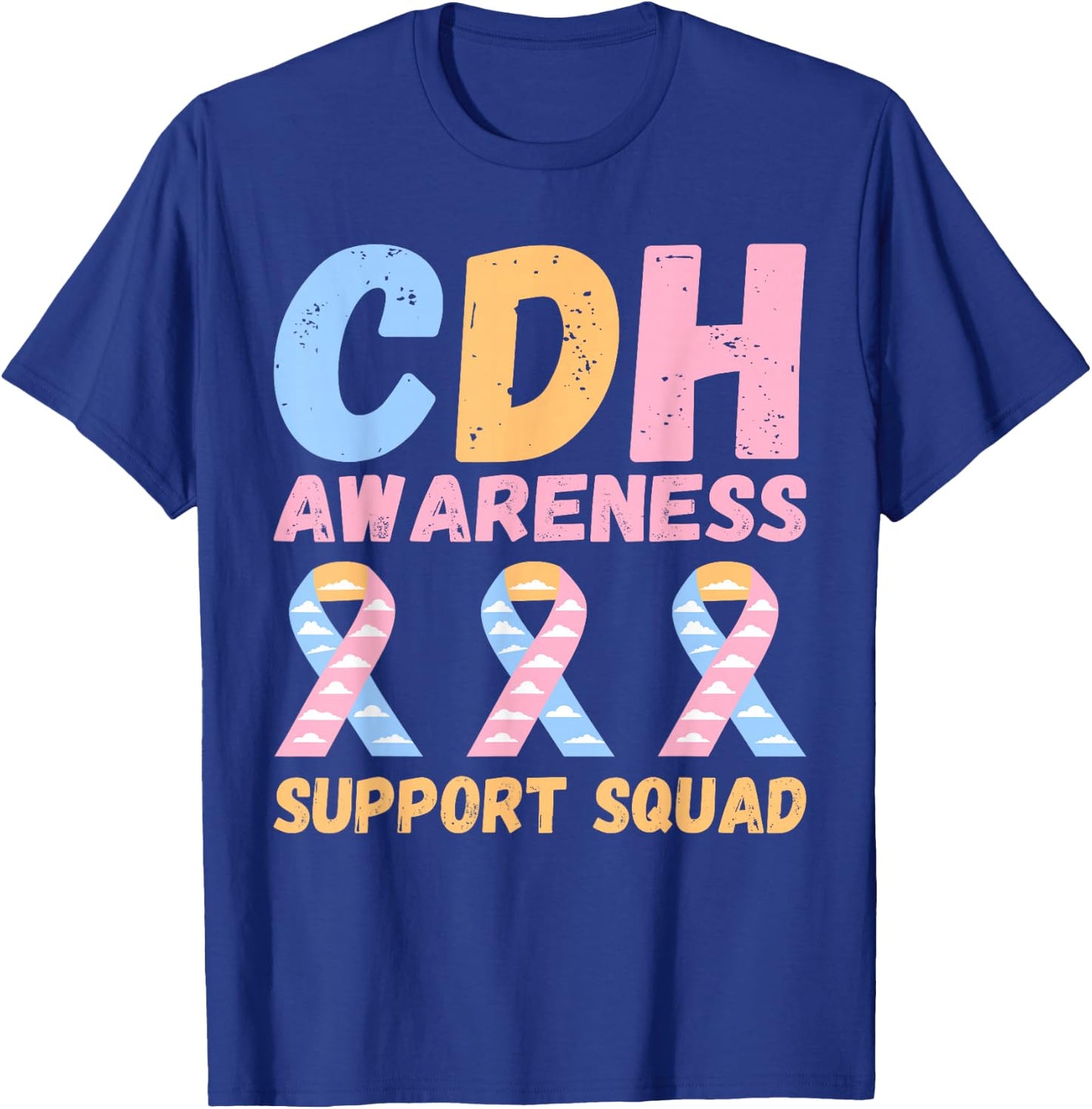 Congenital Diaphragmatic Hernia Awareness Support Squad T-Shirt - T-Shirt | Royal