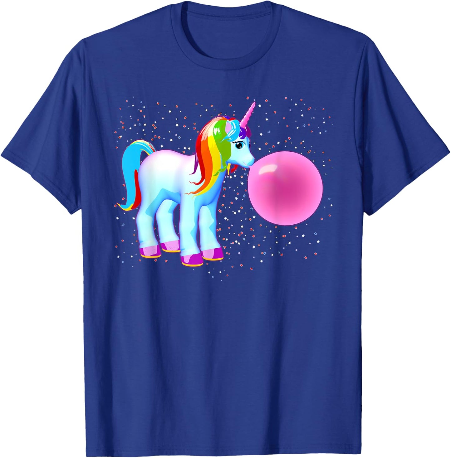 Unicorn Shirt Bubble Gum Kawaii Cute Magical T-Shirt - T-Shirt | Royal