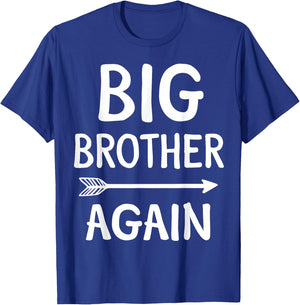 Big Brother Again for Boys with Arrow Funny Gifts T-Shirt - T-Shirt | Royal