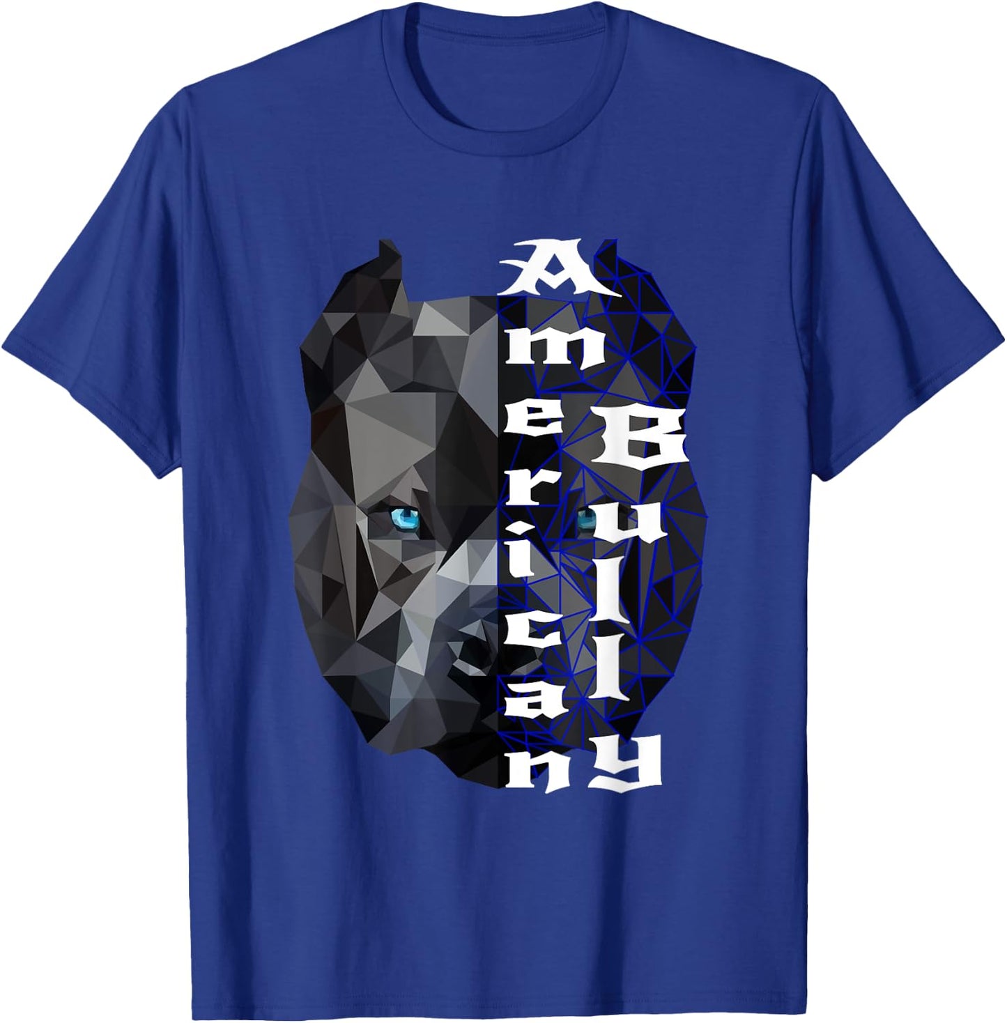 American Bully Copper Ears Polygon Picture American Bully T-Shirt - T-Shirt | Royal