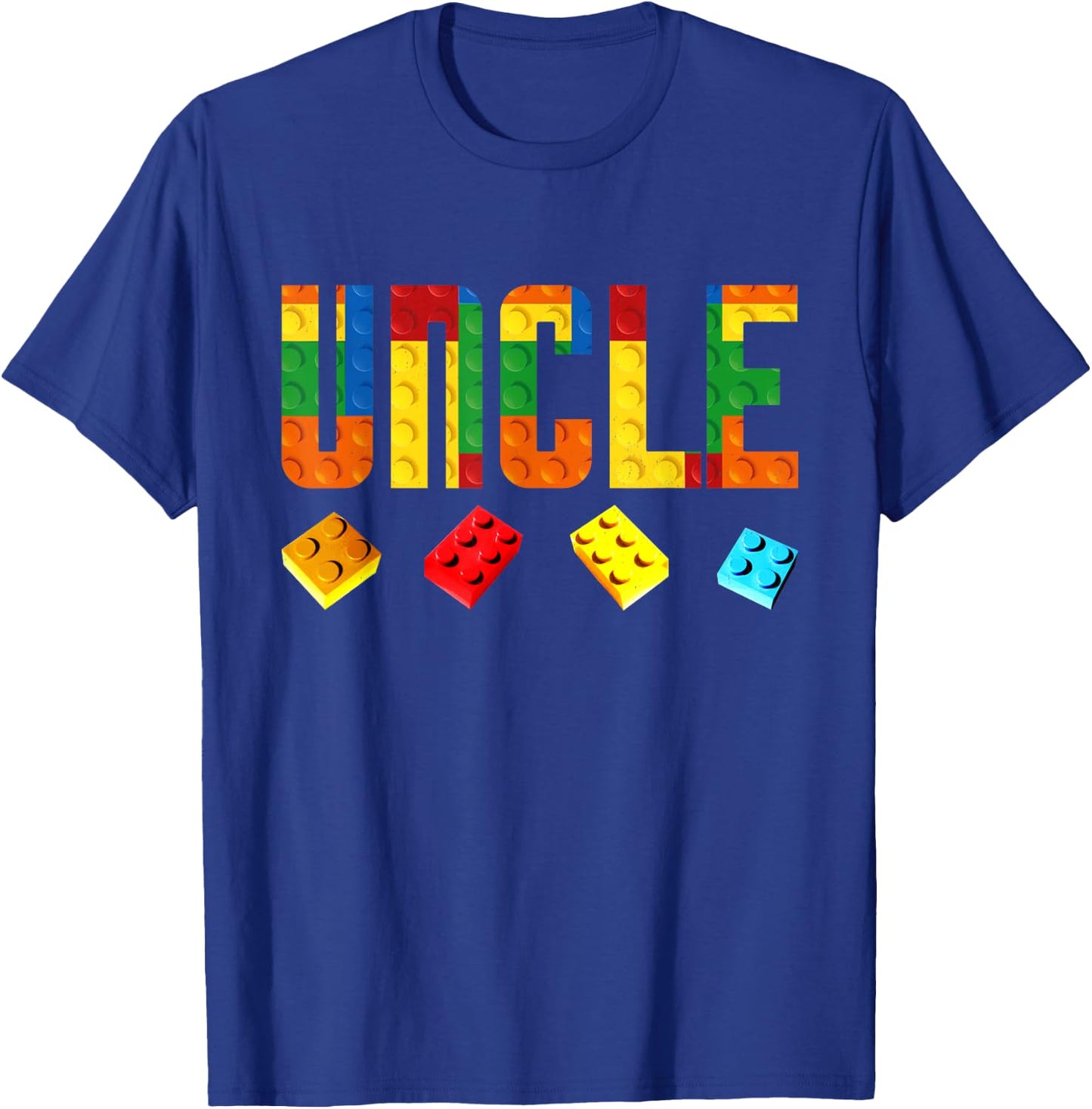 Uncle Master Builder Building Blocks Birthday Family Men T-Shirt - T-Shirt | Royal