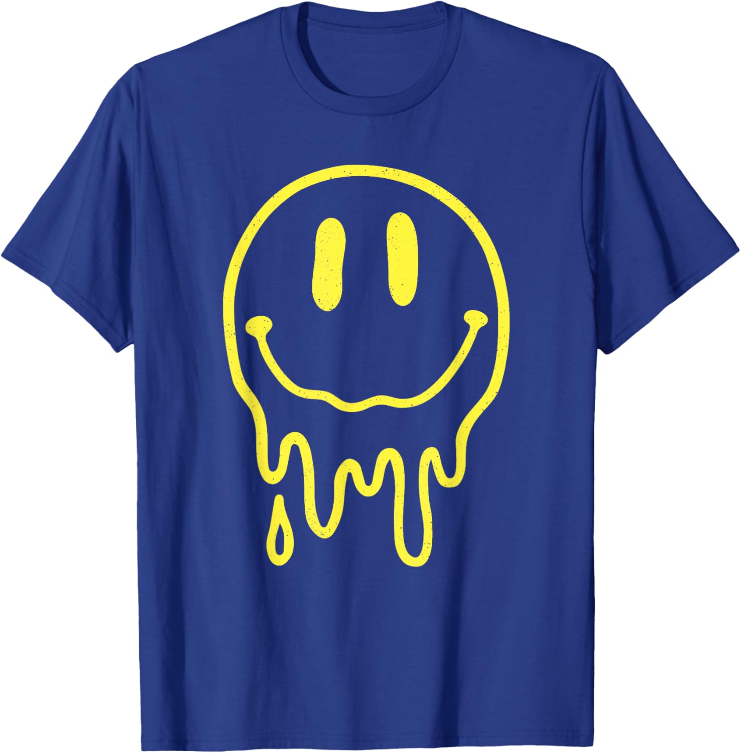 Melting Yellow Smile Face Melted Dripping Happy Face Kids T-Shirt - T-Shirt | Royal