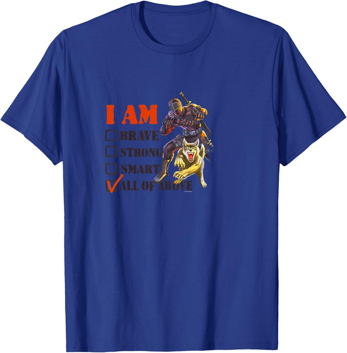 Kids G.I. Joe A Real American Hero I Am Brave Snake Eyes Vintage T-Shirt - T-Shirt | Royal