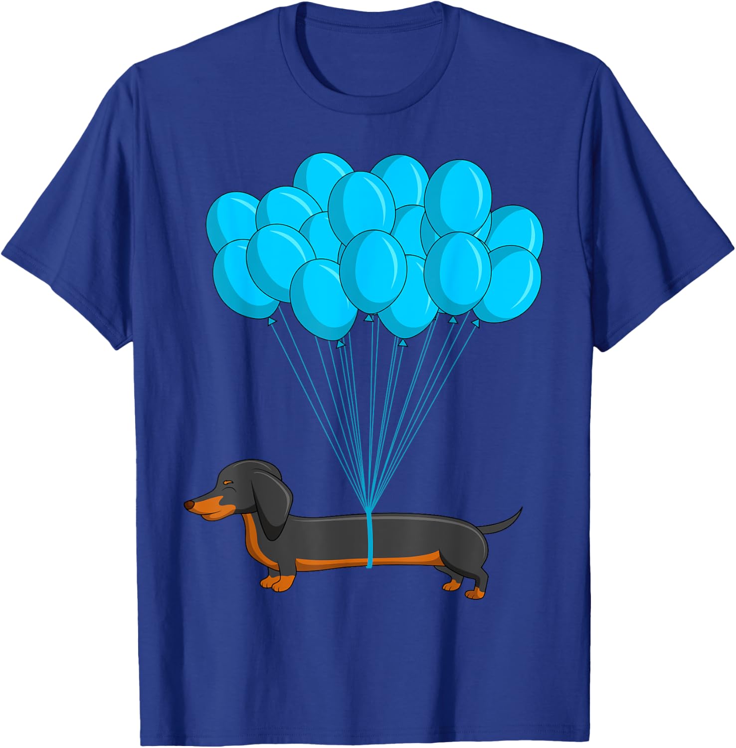 Dachshund and Balloon Wiener Dog Lover Men Women Kids T-Shirt - T-Shirt | Royal
