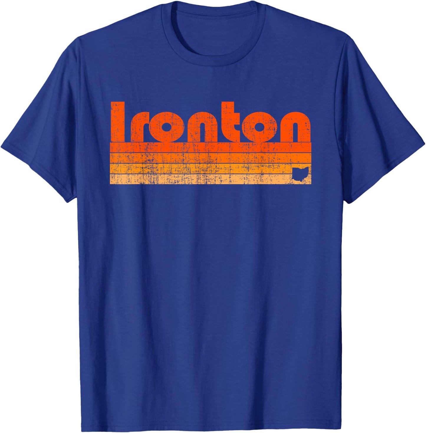 Ironton, Ohio Retro 80s Style T-Shirt - T-Shirt | Royal