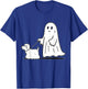 Ghost Walking Dog Ghostie Funny Halloween Dog Lover T-Shirt - T-Shirt | Royal