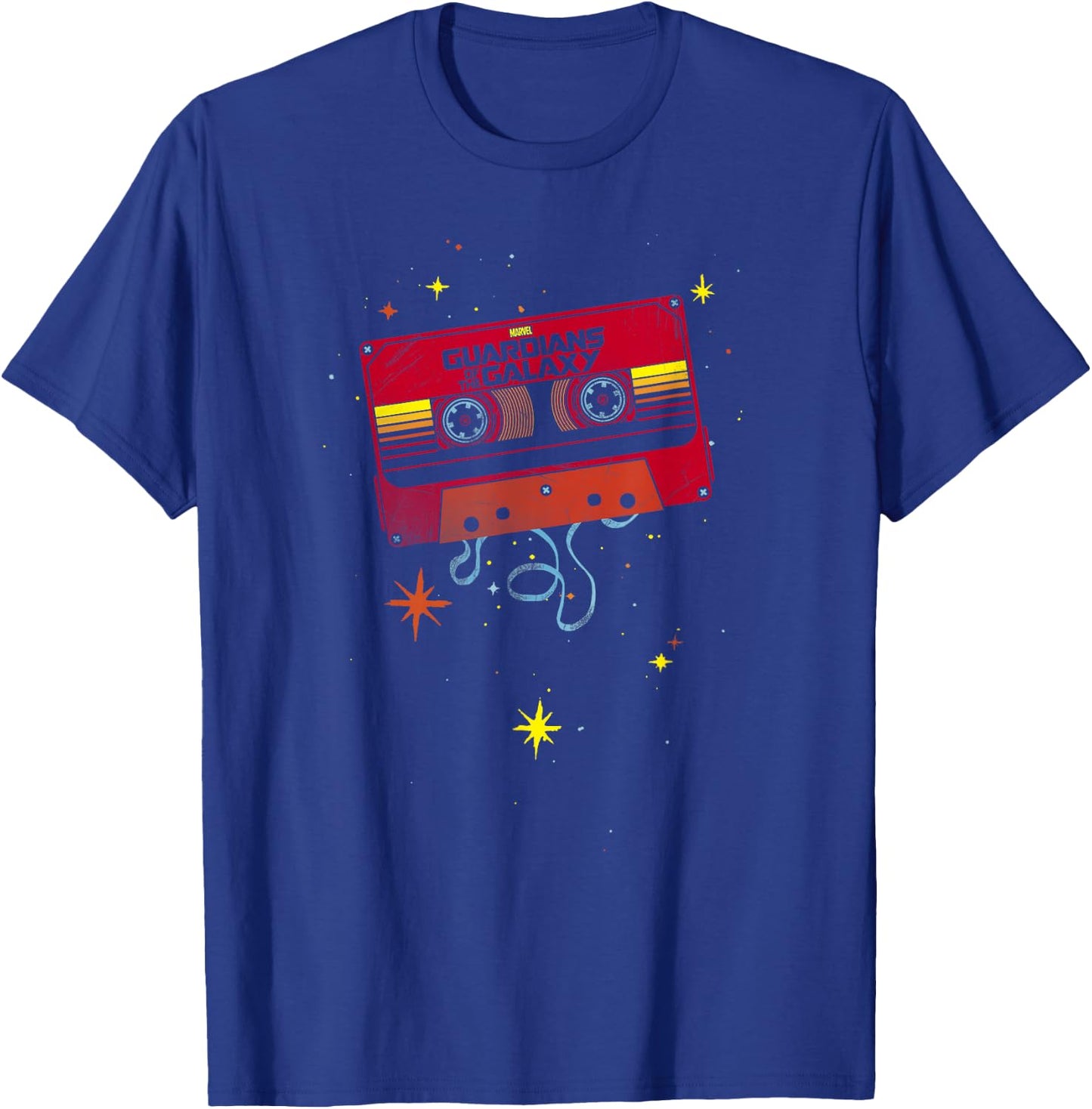 Marvel Guardians of The Galaxy Awesome Mix Tape Logo Small T-Shirt - T-Shirt | Royal