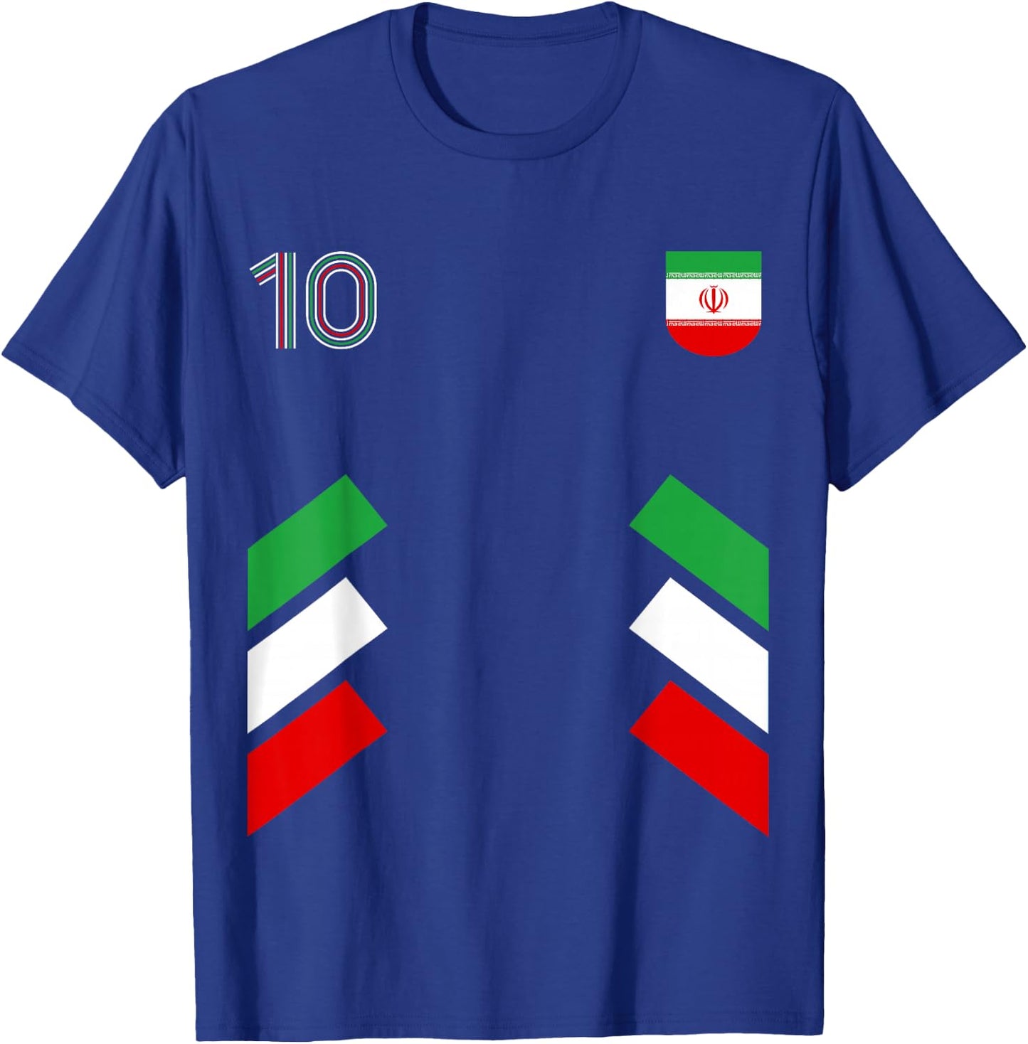 Retro10 Iran Football Iran Soccer Iran Flag T-Shirt - T-Shirt | Royal