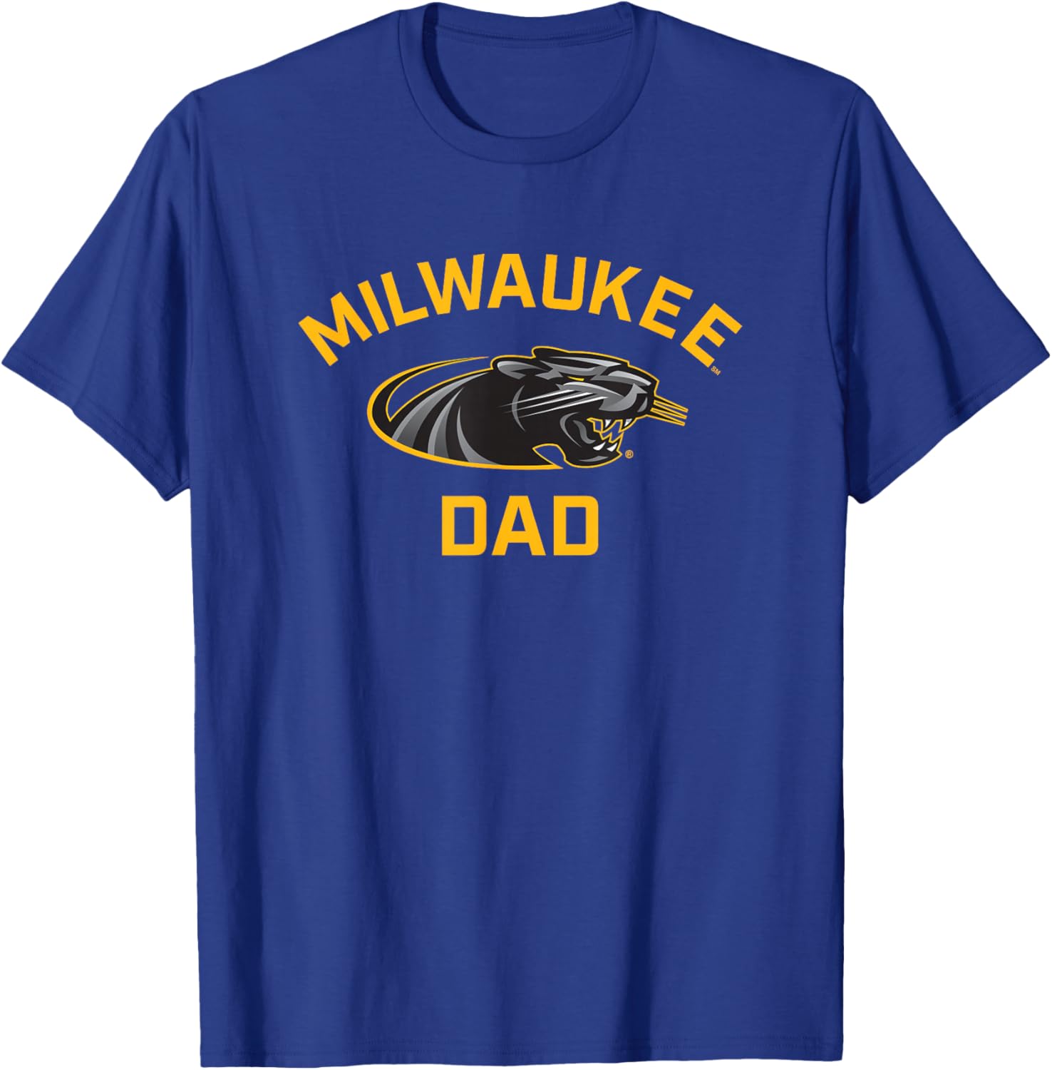 UW Milwaukee Panthers Arched Dad T-Shirt - T-Shirt | Royal