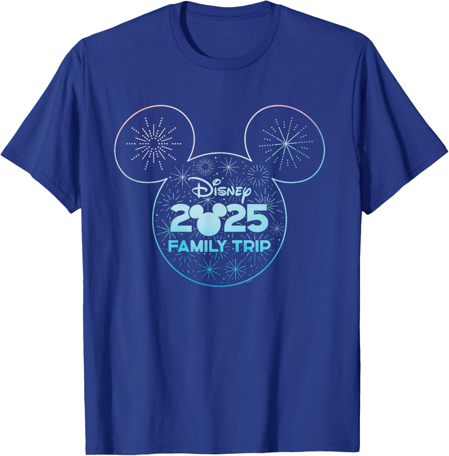 Disney Mickey Mouse Icon Fireworks Vacation Family Trip 2025 T-Shirt - T-Shirt | Royal