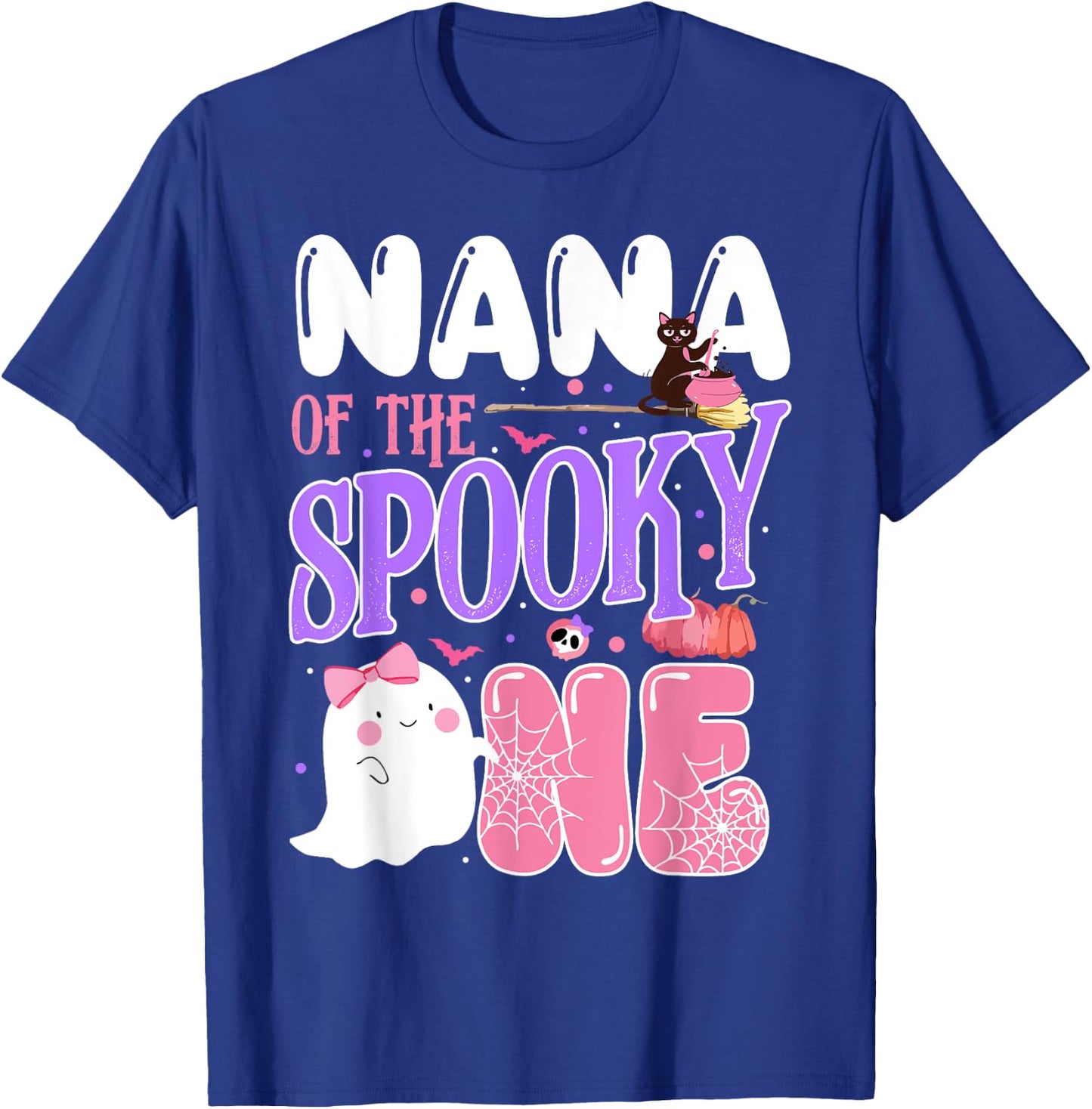 Nana Of The Spooky One 1st Birthday Halloween Pink Ghost T-Shirt - T-Shirt | Royal