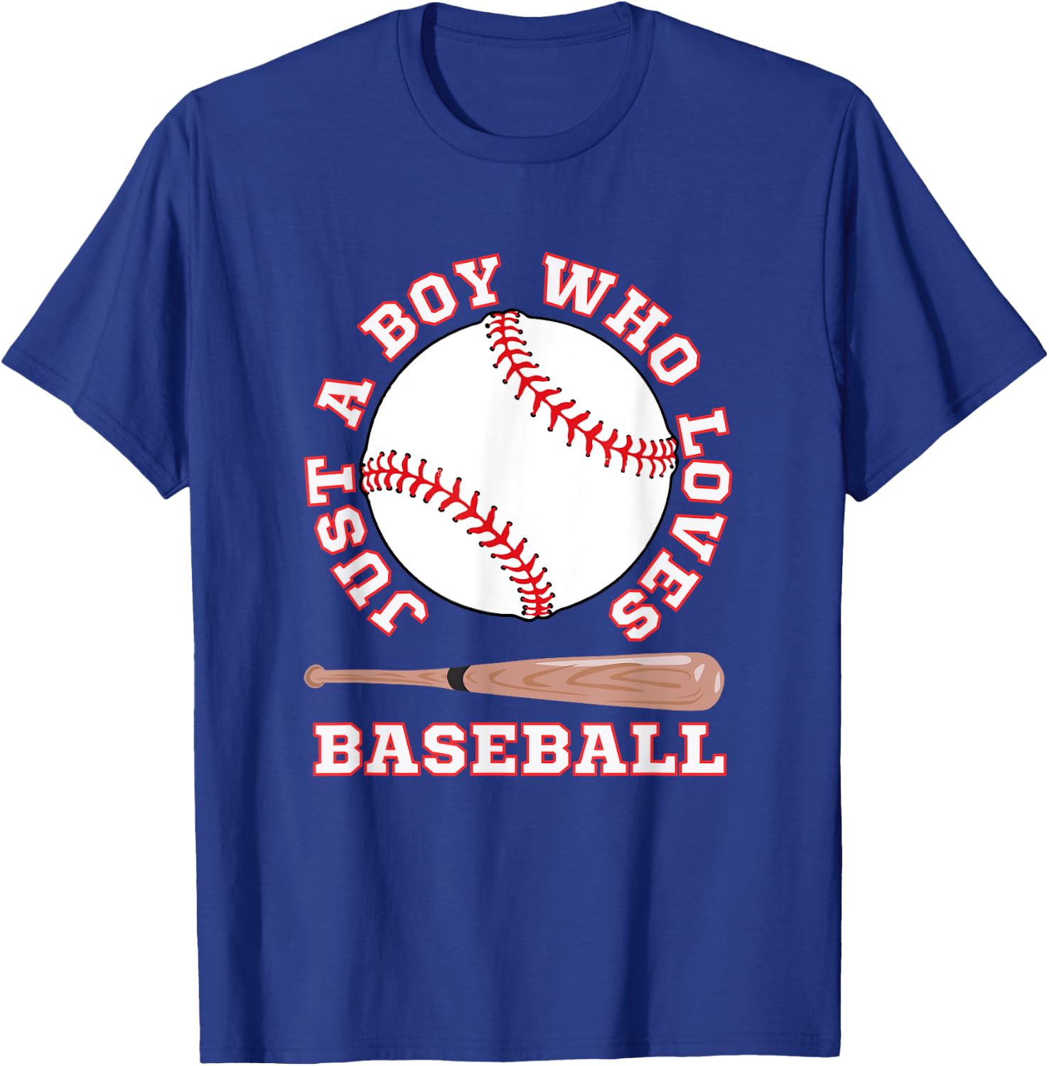 American Sport Fan Baseball Lover Boys Batter Baseball T-Shirt - T-Shirt | Royal