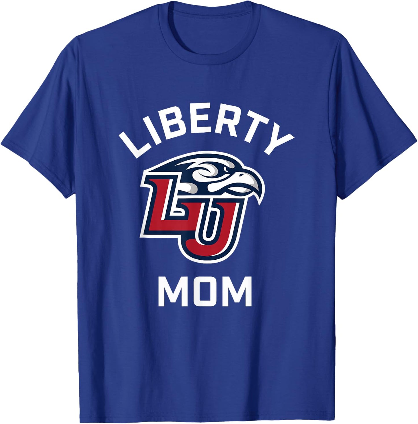 Liberty University Flames Arched Mom T-Shirt - T-Shirt | Royal