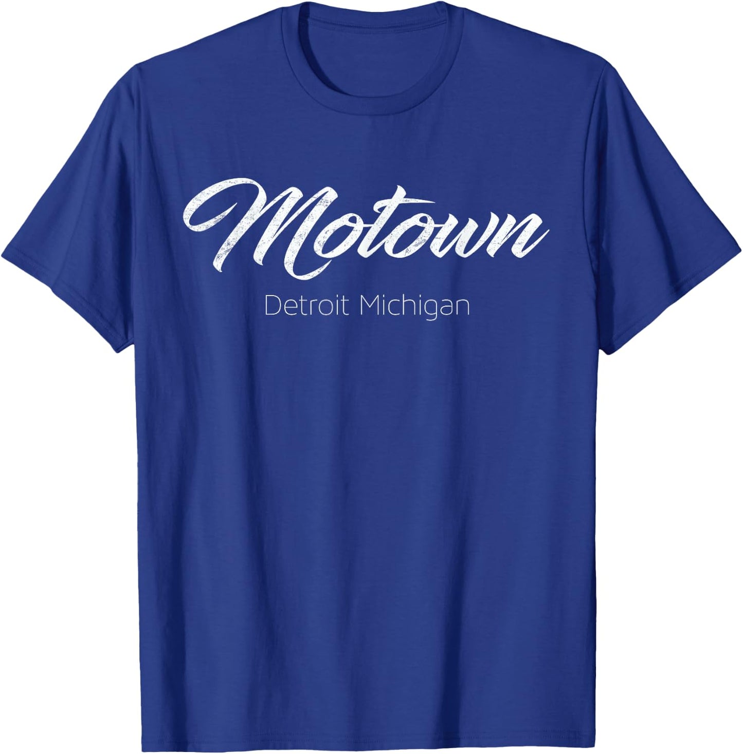 Motown Detroit - Michigan Distressed Vintage T-Shirt - T-Shirt | Royal