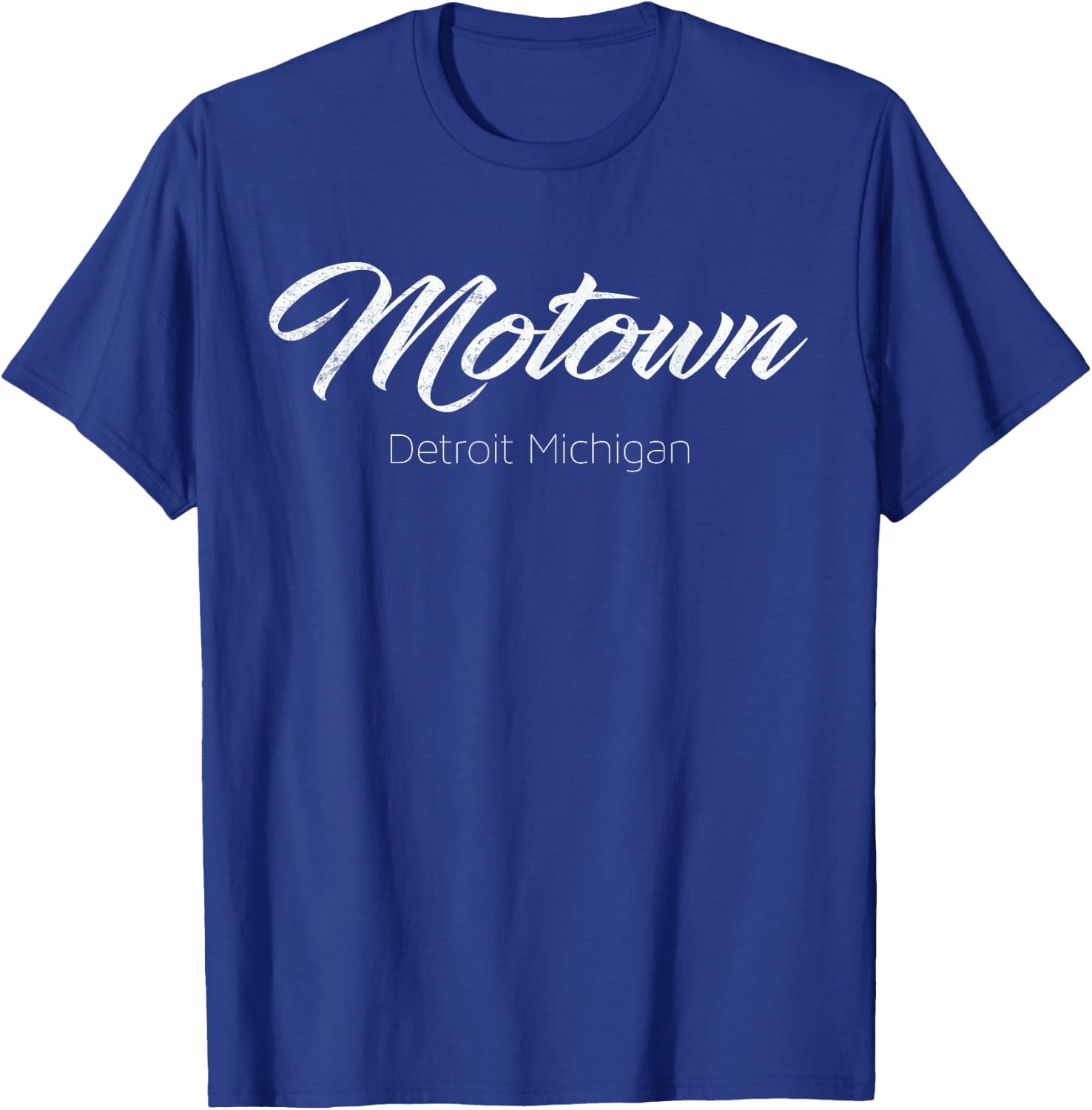 Motown Detroit - Michigan Distressed Vintage T-Shirt - T-Shirt | Royal