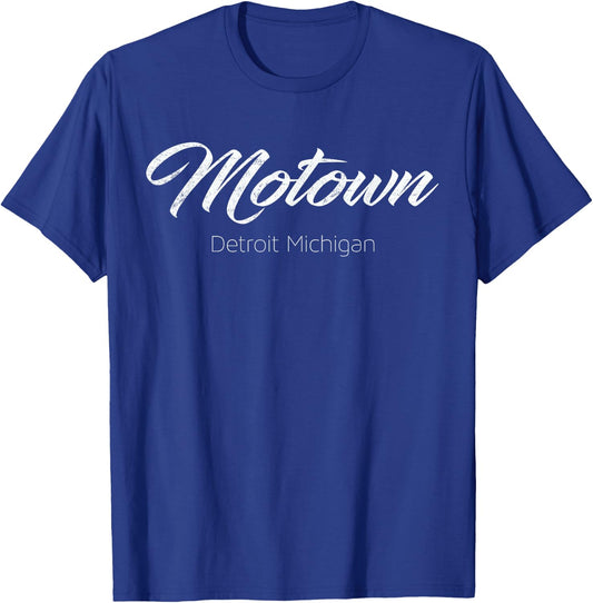 Motown Detroit - Michigan Distressed Vintage T-Shirt - T-Shirt | Royal