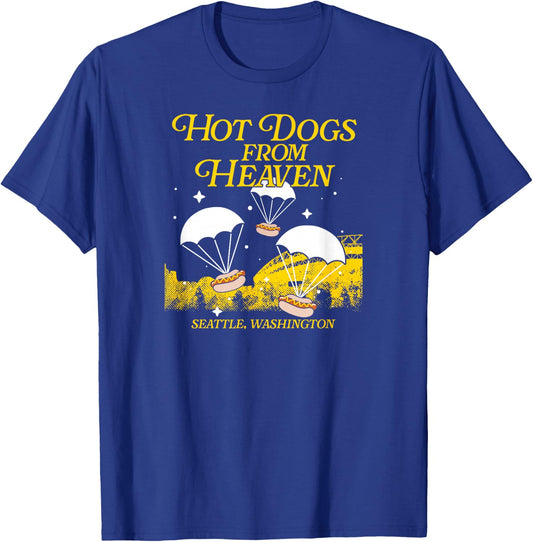 Hot Dogs from Heaven - Seattle Baseball T-Shirt - T-Shirt | Royal