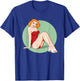 Vintage Pin-Up Girl American Art Retro Nostalgia T-Shirt - T-Shirt | Royal