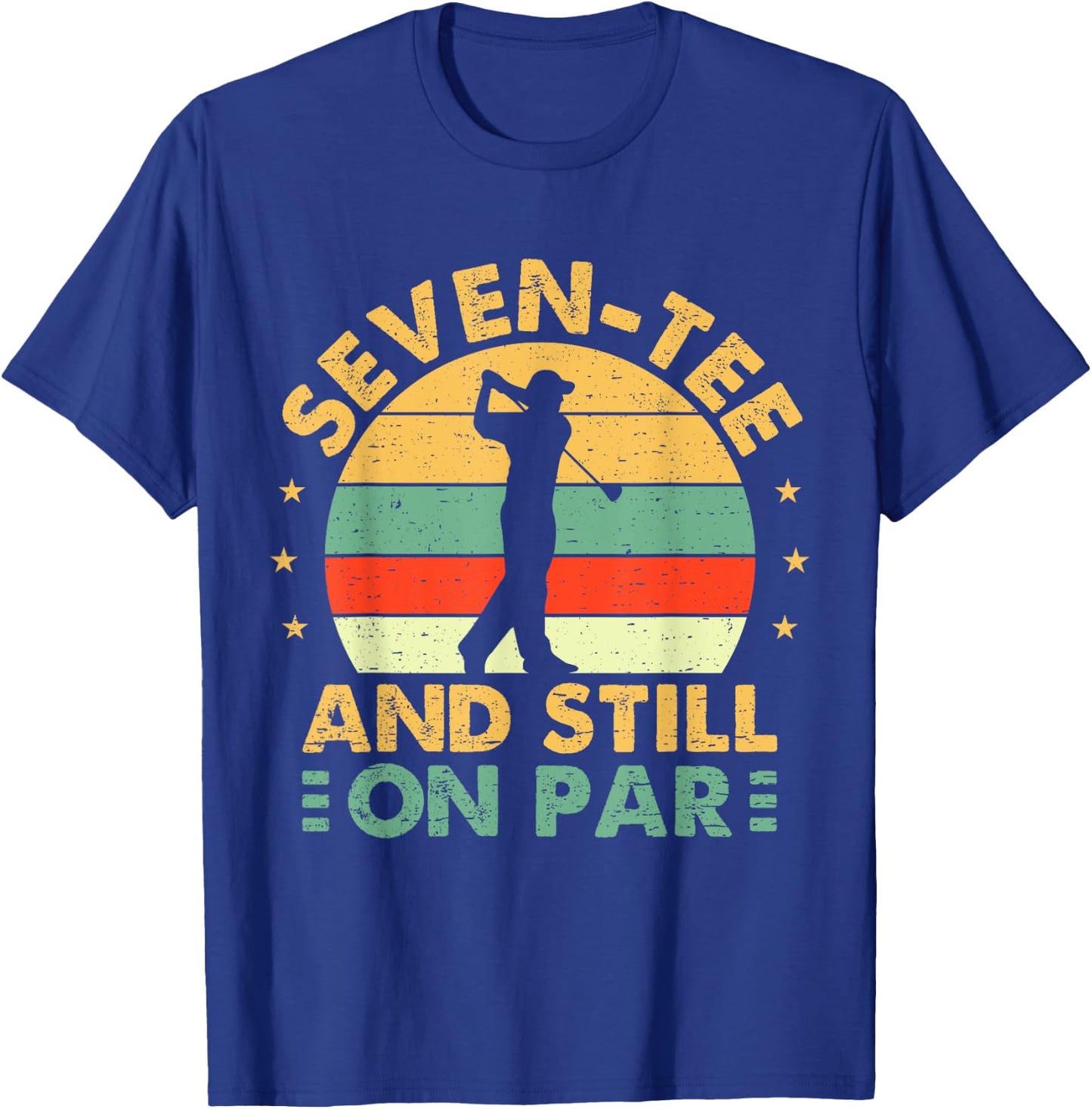 Funny 70th Birthday Golf Men Golfing 70 Year Old Golfer T-Shirt - T-Shirt | Royal