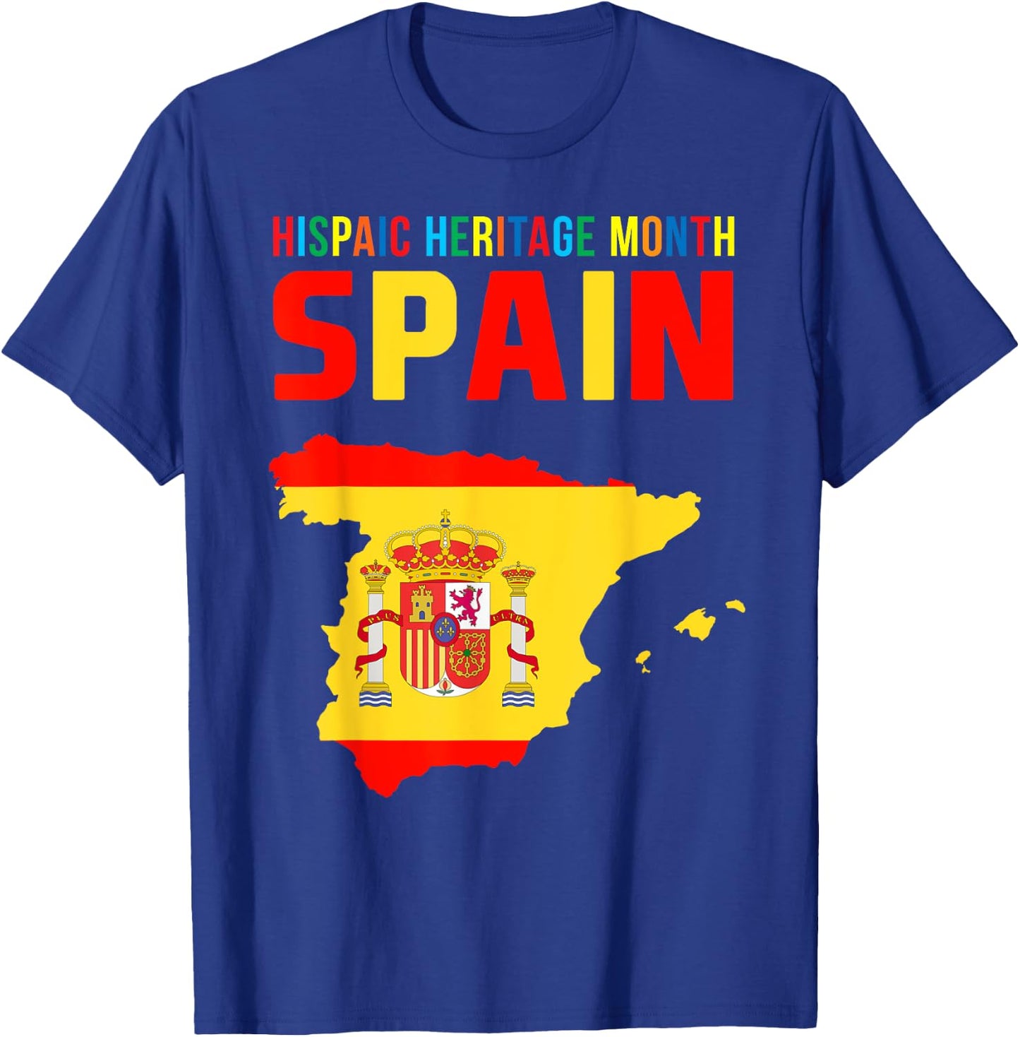 Hispanic Heritage Month Spain Flag Spanish Roots Proud T-Shirt - T-Shirt | Royal