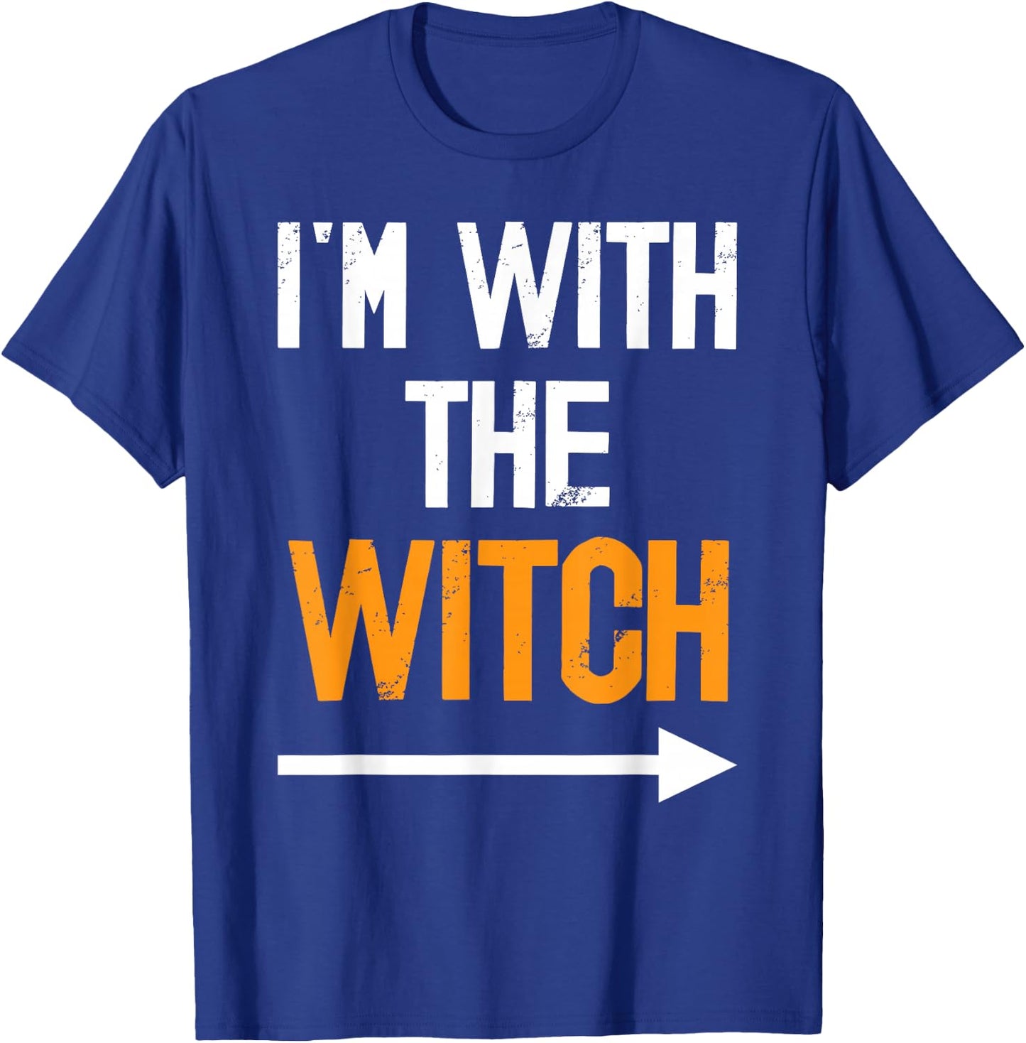 I’m With The Witch Halloween Couples Costume Autumn Party T-Shirt - T-Shirt | Royal
