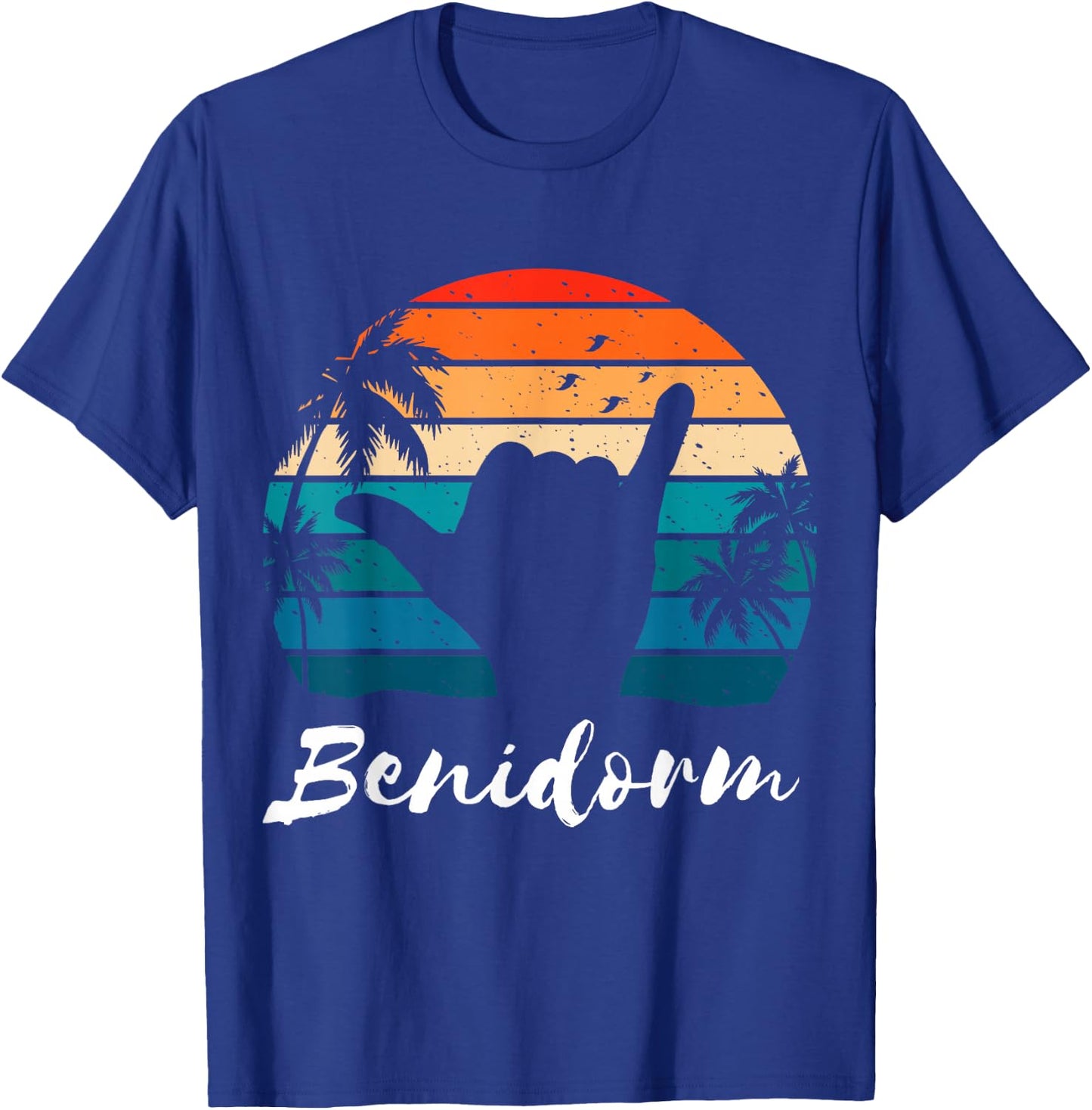 Benidorm Vintage Sunset Spain T-Shirt - T-Shirt | Royal