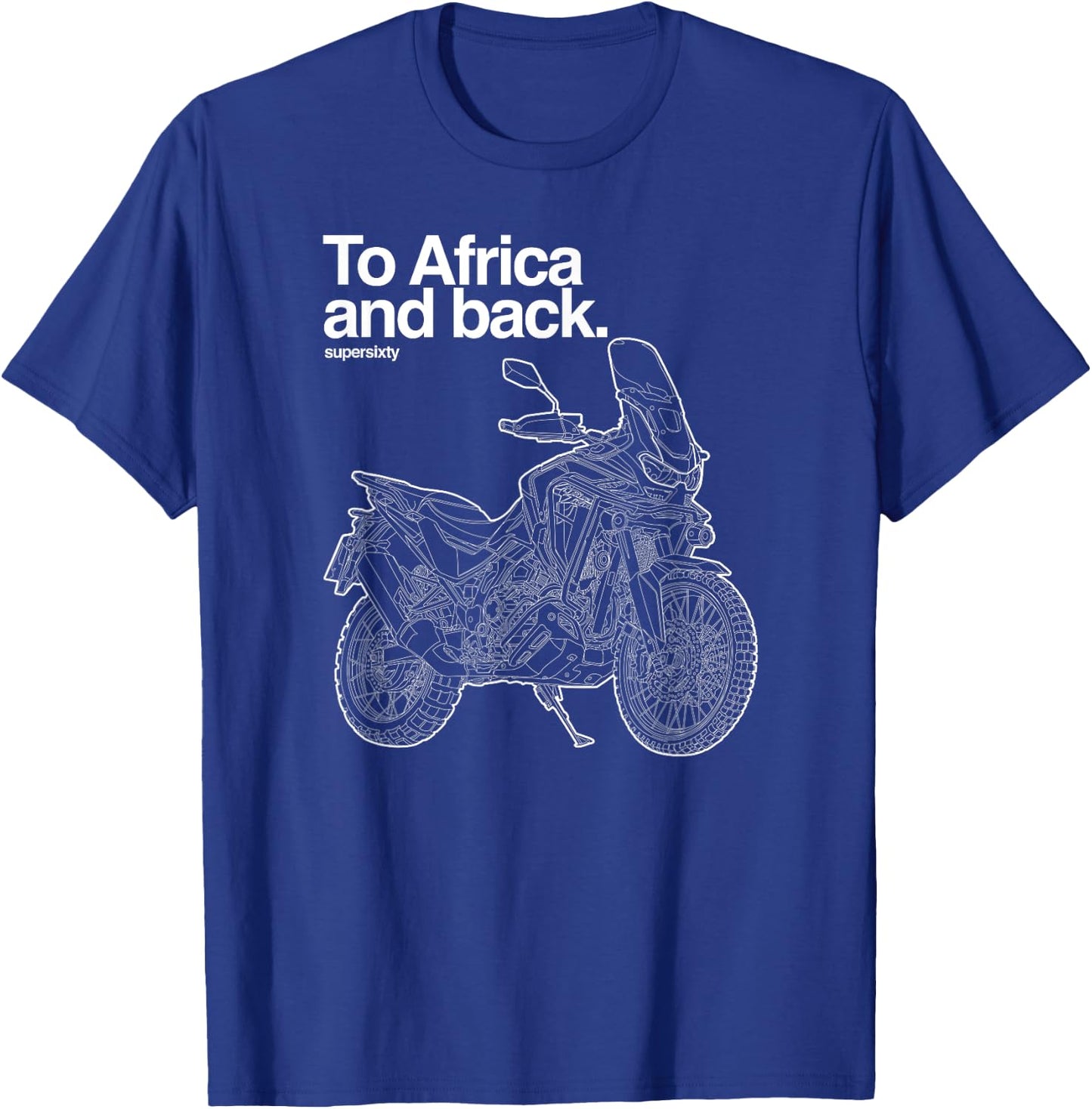 Adventure Dual Sport Adventure Africa Twin Motorcycle Design T-Shirt - T-Shirt | Royal