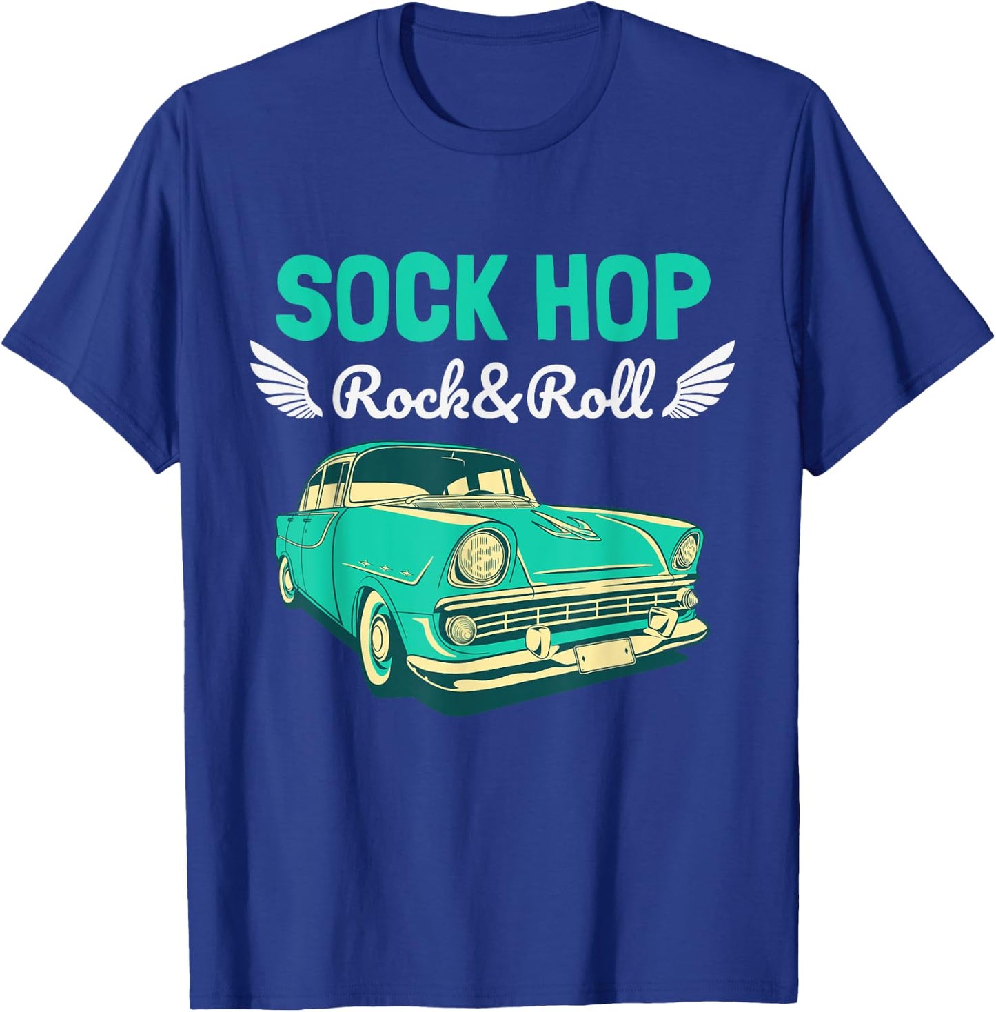 Sock Hop Rock And Roll Dance Retro 1950s Party Doo Wop Pink T-Shirt - T-Shirt | Royal