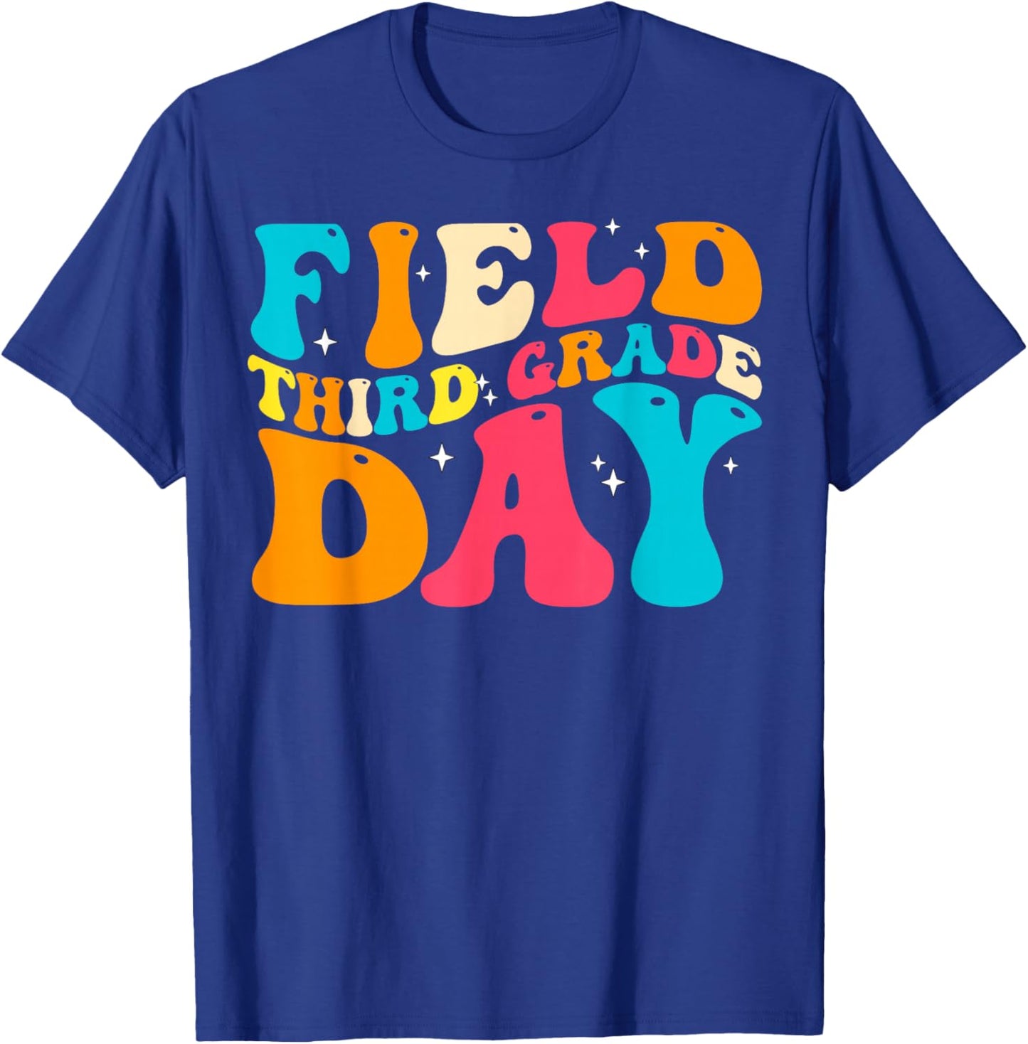 3rd Grade Field Day 2025 Third Grade Tie Dye Teacher Student Women Kids T-Shirt - T-Shirt | Royal