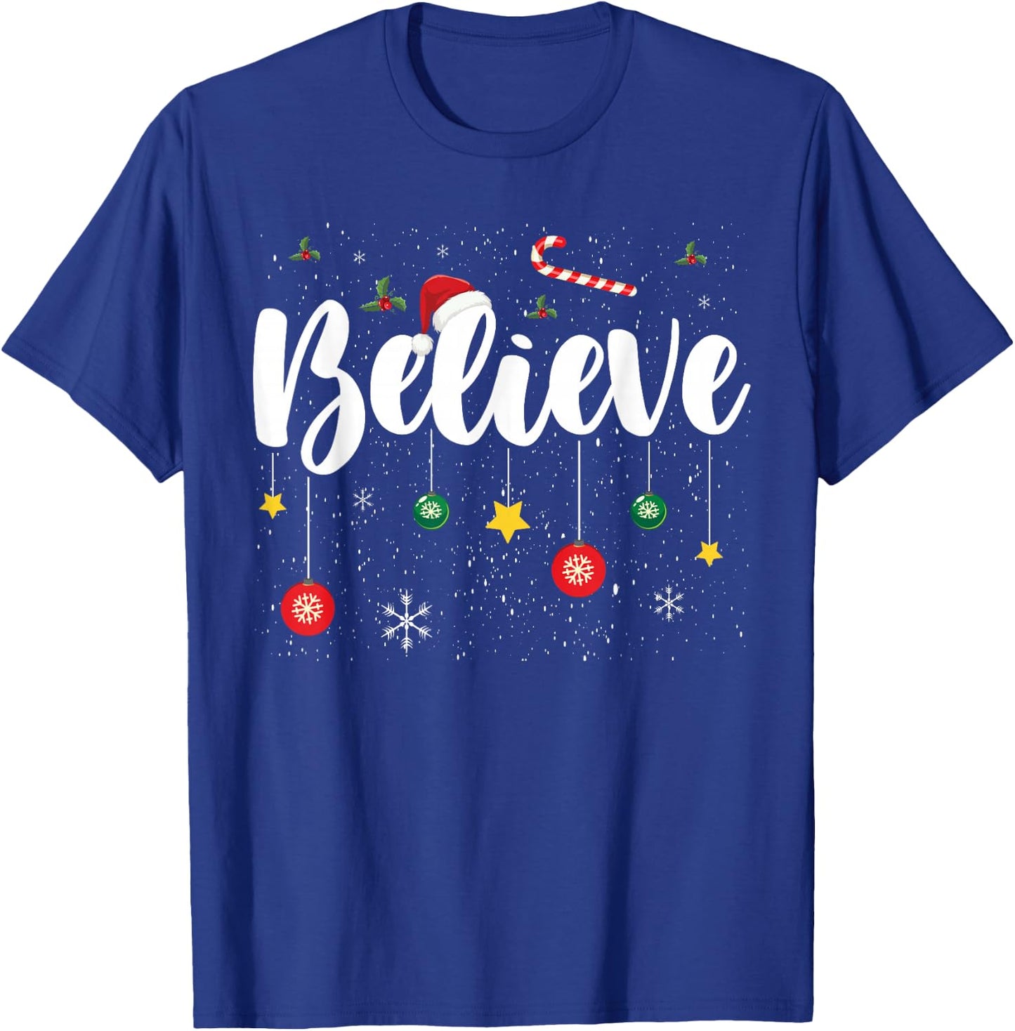 Christmas- Believe Santa Claus Believe Christmas Kids T-Shirt - T-Shirt | Royal